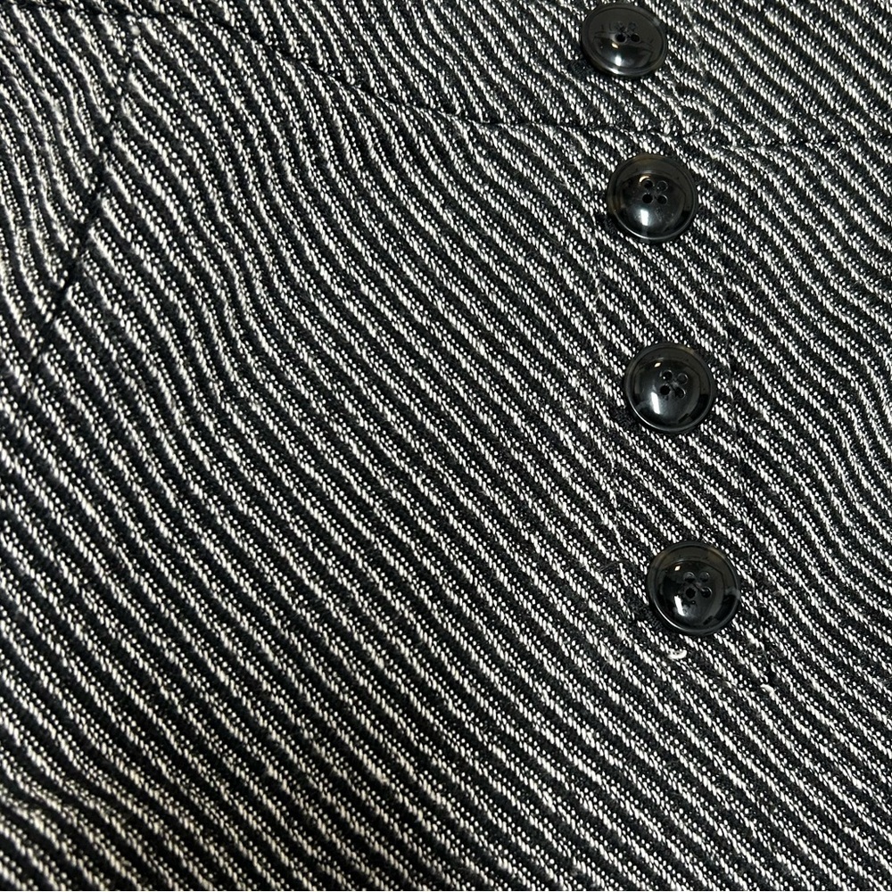 Ann Taylor LOFT Black White Tweed Pants High Waist Wide Leg Trousers Size 6 - Picture 5 of 10